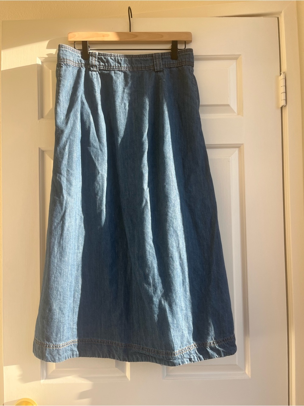 Sezane clarine denim midi skirt - Picture 4 of 6